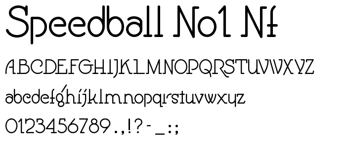 Speedball No1 NF font